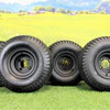 (Qty: 1 Tire/Wheel Assembly) Matte Black Wheels with 18x9.50-8 4 Ply Turf Tires for Golf and Lawn and Garden Equipment (Copy) Questions & Answers