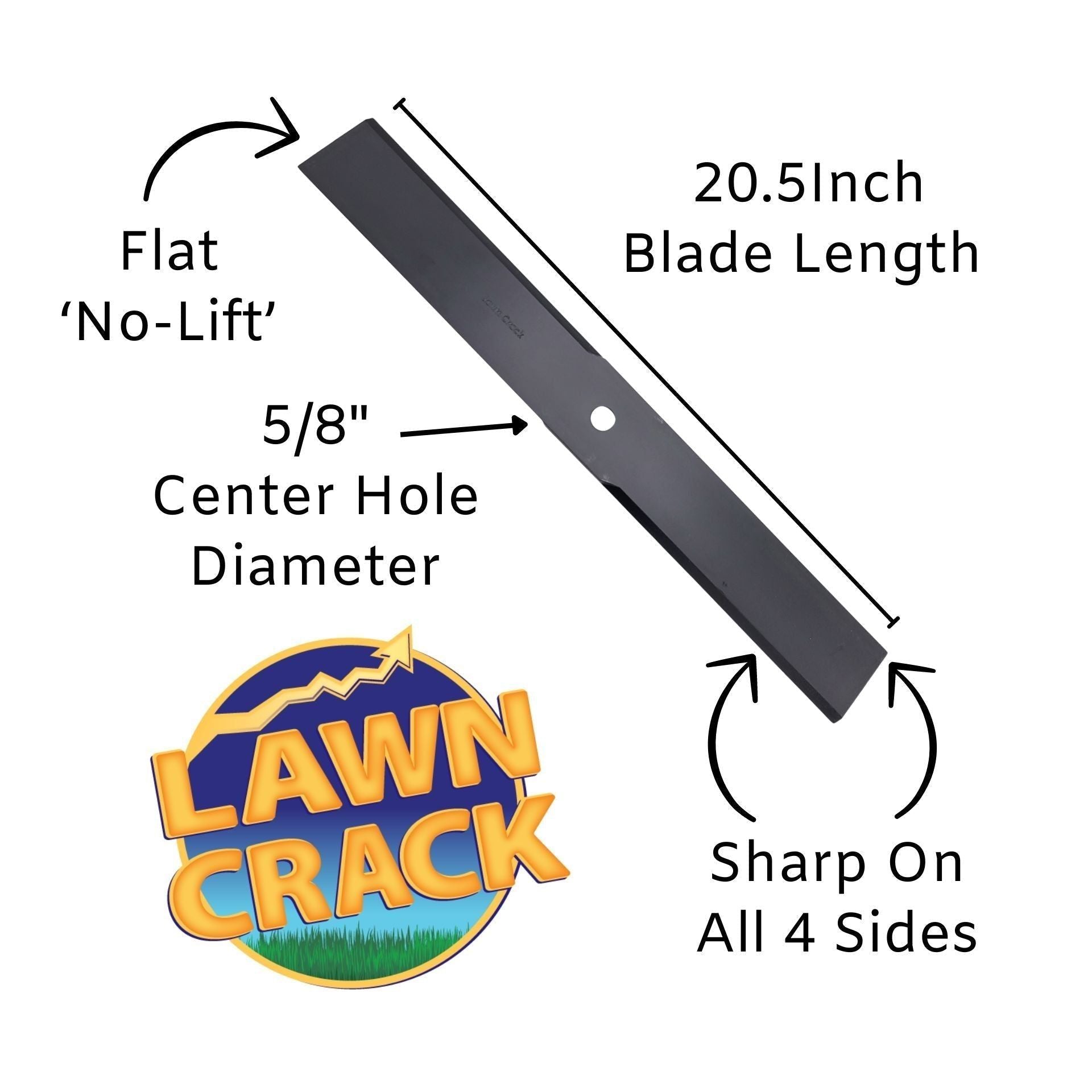 60" Mower Flat/Sand Blade (20-1/2" Long, 5/8" Hole) Hardened Steel Questions & Answers