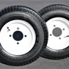 2-Pack Antego Trailer Tire On Rim 480-8 4.80-8 Load C 4 Lug White Wheel Questions & Answers