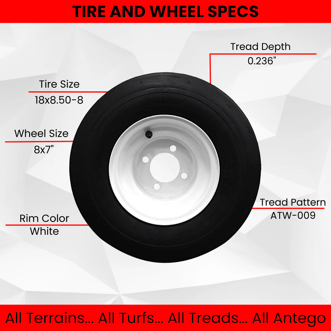 What is the tire pressure for 18x8 50 8 golf cart?
