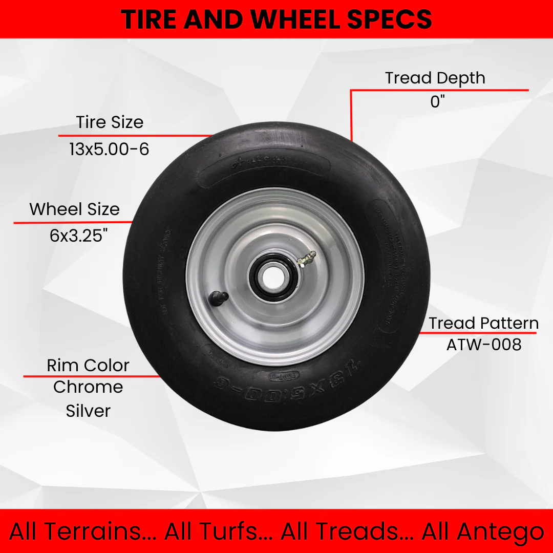 What does 13X5.00-6 mean with a tire?