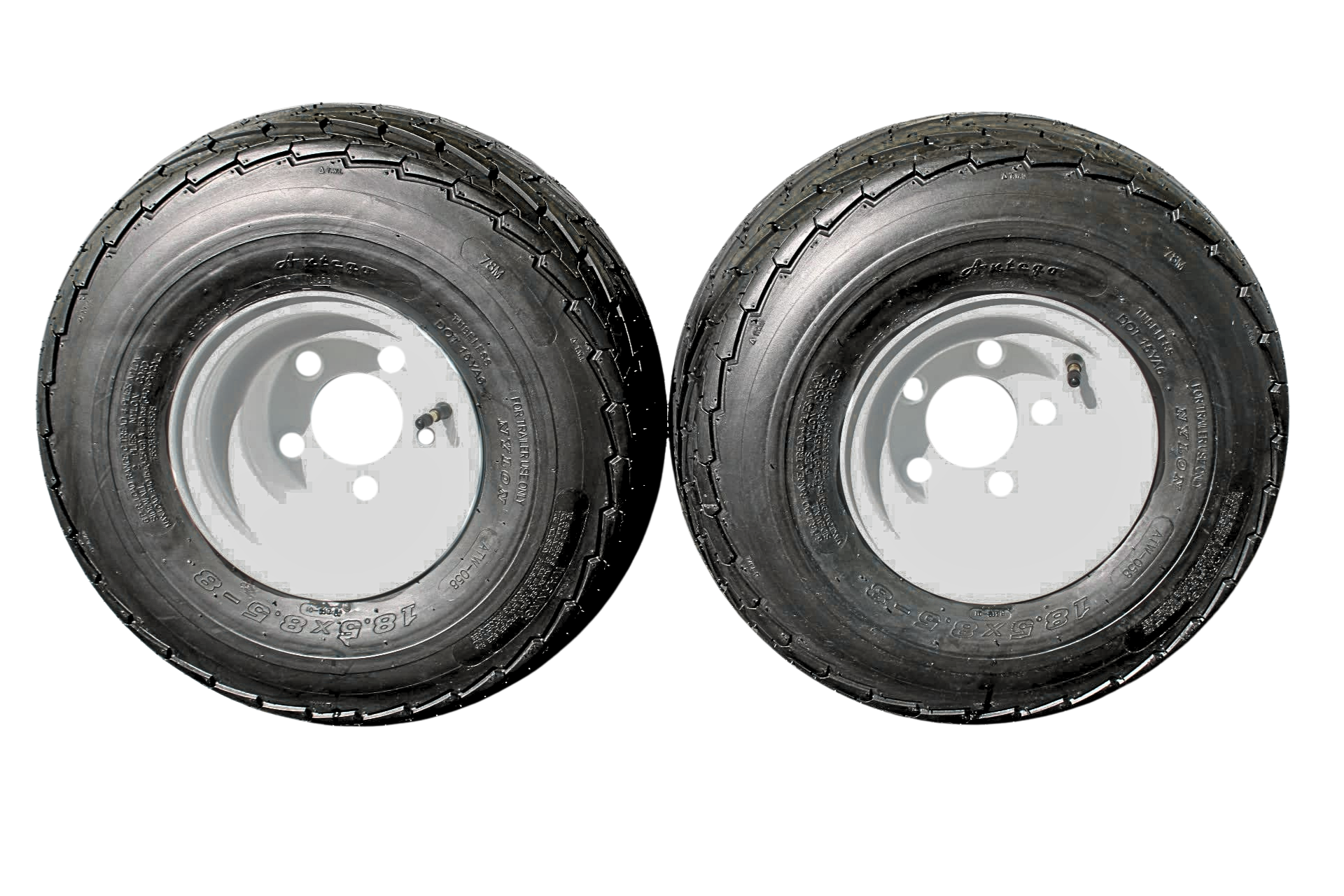 Antego 5-hole 8" x 7" White Trailer Wheel & Tire 215/60-8 (18.5x8.50-8) 6ply Questions & Answers