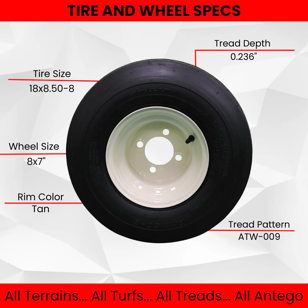 What size wheels and tires can I put on my golf cart?