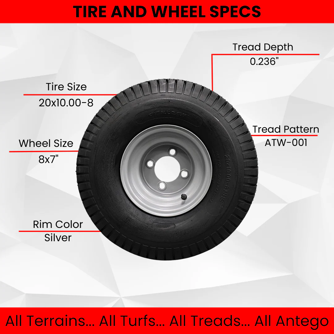 (Set of 2) (ATW-001) 20x10.00-8 Tires & Wheels 4 Ply for Lawn & Garden Mower (Compatible with Husqvarna) Questions & Answers