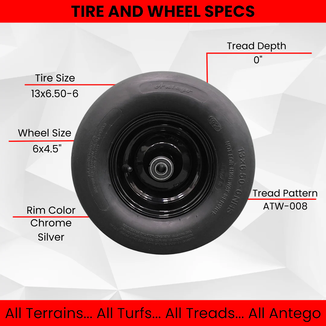 What size tires are on a golf cart?